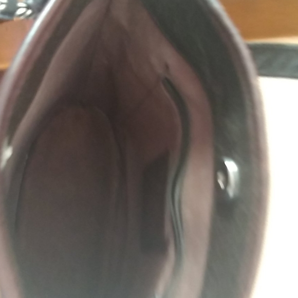 Brighton Two Tone Brown Shoulder Purse. - Picture 3 of 8